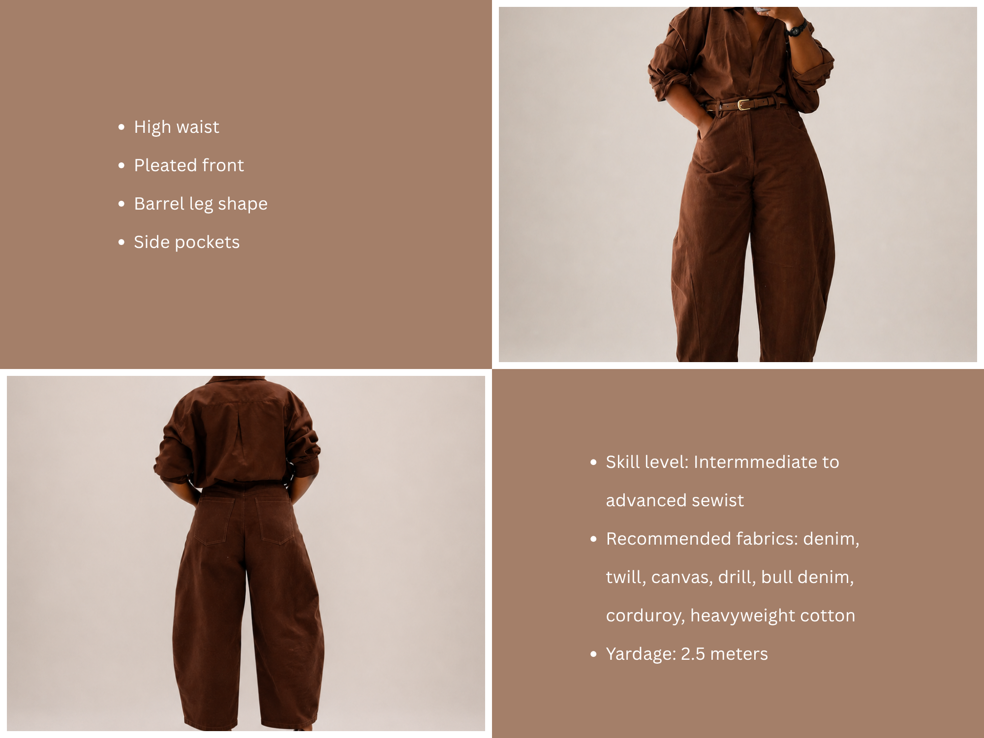 Barrel Jeans PDF sewing pattern - Image 3